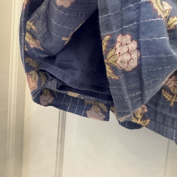 Pink Chicken Sleeveless Waverly Cotton Dress - Periwinkle Small Bud 4Y - Picture 6 of 8